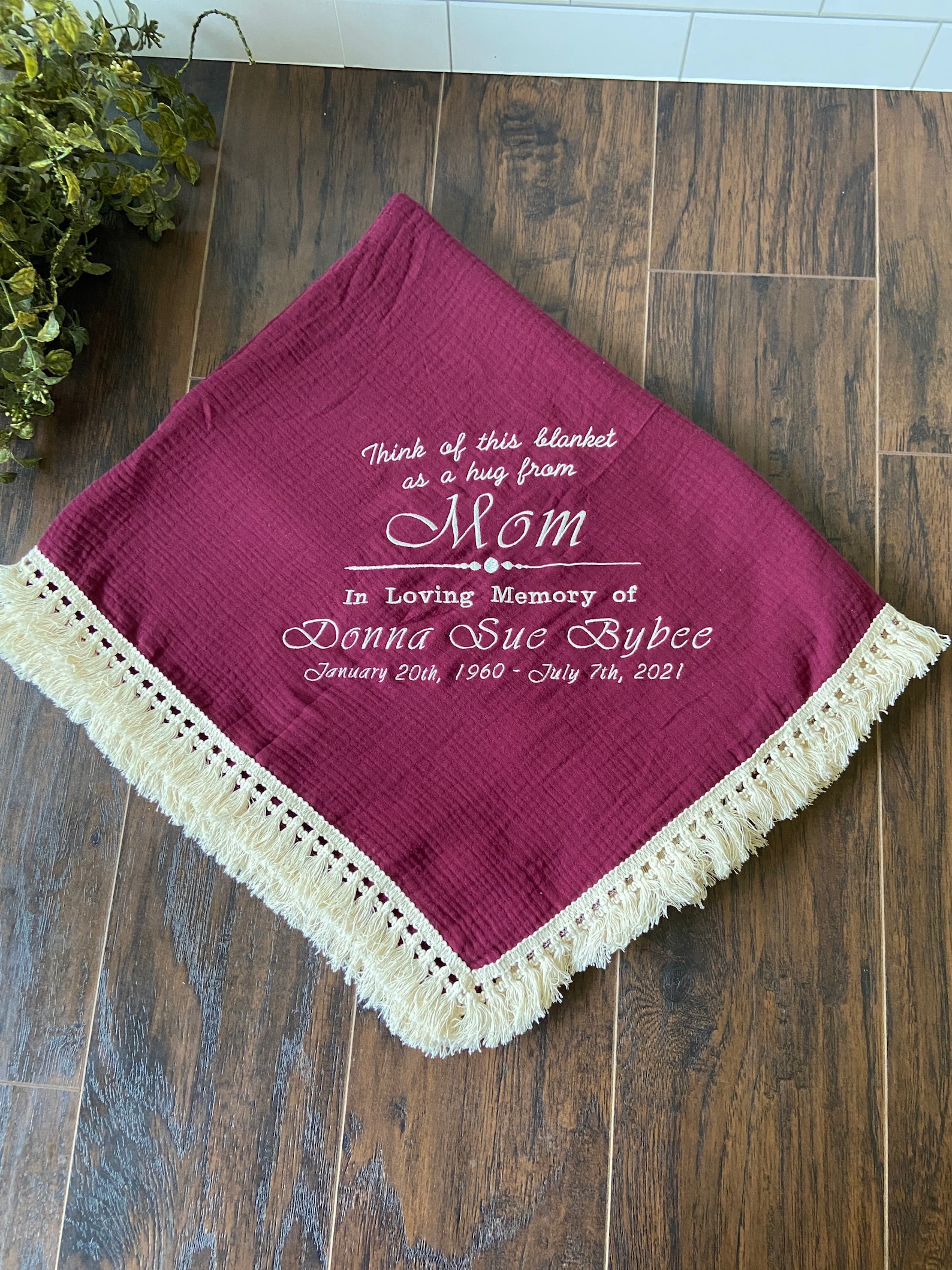 In loving memory gift memory blanket for mom throw blanket Etsy