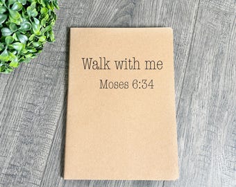 Girls Camp Journal, Walk with me Notebook, 2026 LDS Youth Theme, Customized Notebook, Young Women, Girls camp gift, Gift for youth