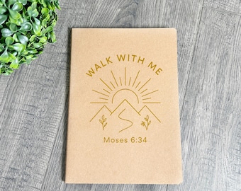 LDS Girls Camp Journal - Walk With Me 2026 youth Theme, Religious Design Youth Group Spiritual Apparel, young women, moses 6:34, Jesus book