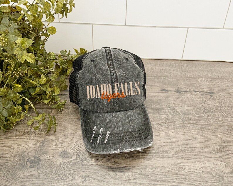 Custom Team Sports Hats, Distressed Hats for Moms, Snapback Hat for Women Trendy, University Trucker Hats, Sports Team Hats Embroidered image 6