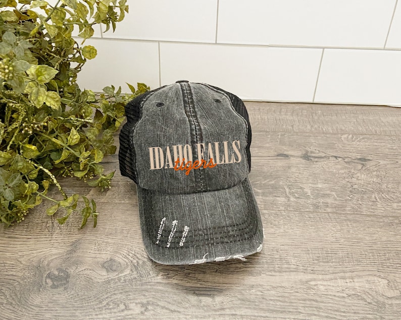 Custom Team Sports Hats, Distressed Hats for Moms, Snapback Hat for Women Trendy, University Trucker Hats, Sports Team Hats Embroidered image 10
