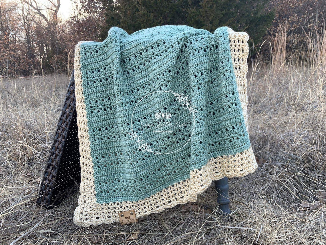 Crochet Baby Blanket Sage Green Crochet Baby Blanket Sage Etsy