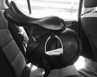 Saddle Sling™ The Saddle Transporter for Car, Truck or SUV | Saddle Carrier | Tack Transport | Saddle Protector | Horse Tack | Saddle Stand