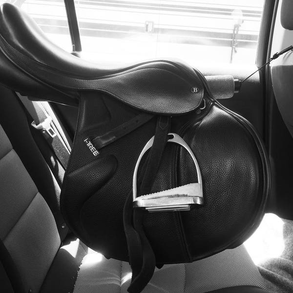 Saddle Sling™ The Saddle Transporter for Car, Truck or SUV | Saddle Carrier | Tack Transport | Saddle Protector | Horse Tack | Saddle Stand