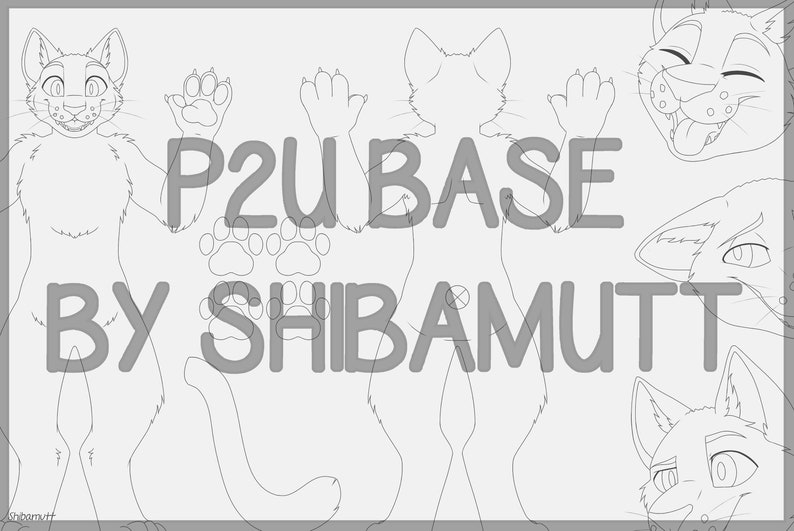 Feline Ref Base Furry Reference Base (canine/feline) - Etsy