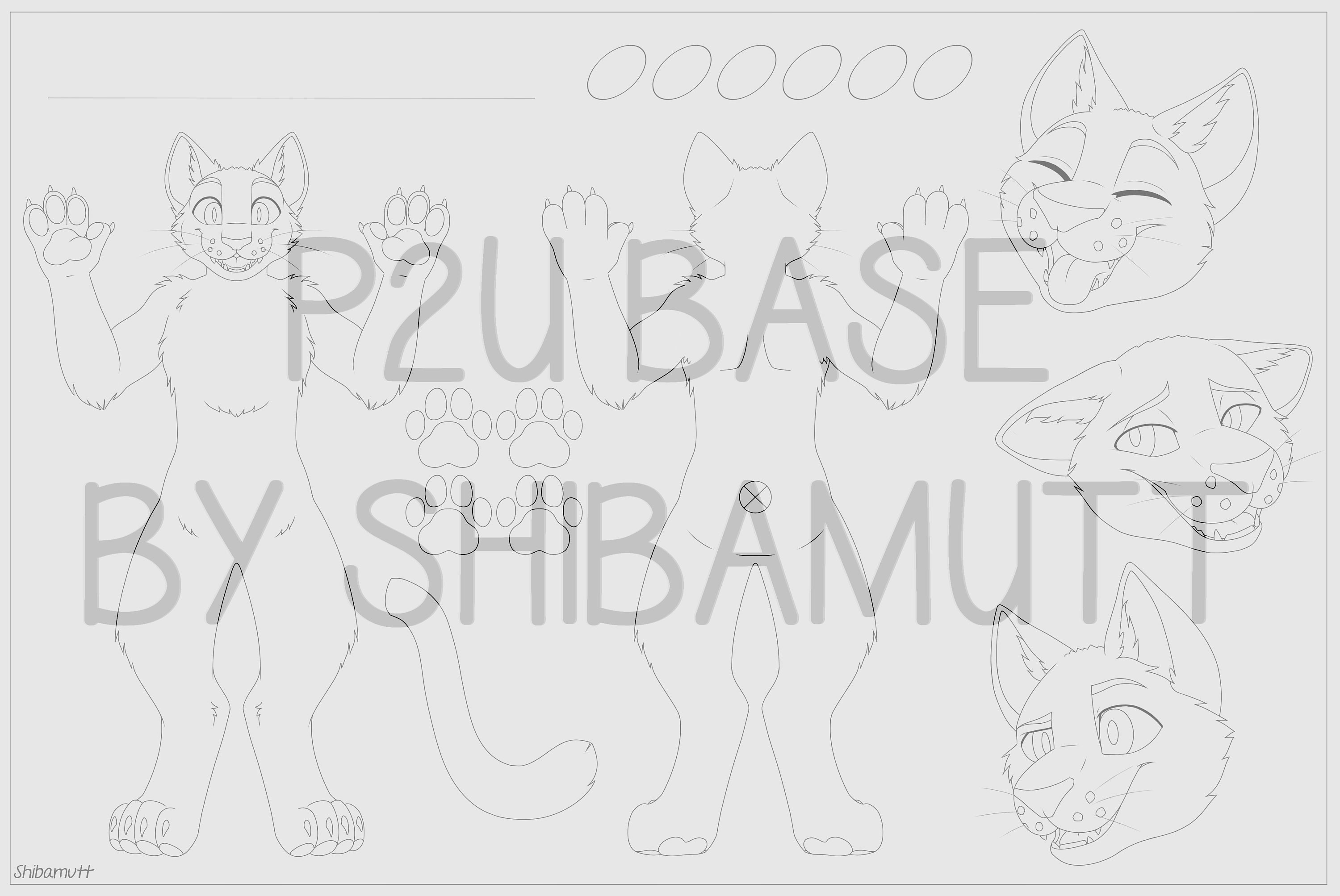 Feline Ref Base Furry Reference Base (canine/feline) - Etsy