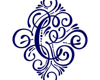 Scroll Font Cuttable Design SVG PNG DXF & eps Designs Cameo File Silhouette