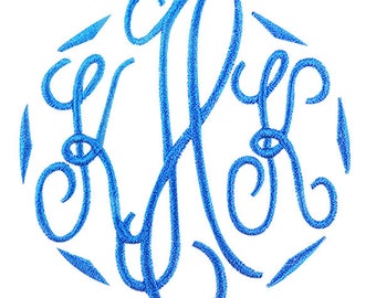 Sprinkles Monogram Round Circle Machine Embroidery Font Alphabet Letters INSTANT DOWNLOAD BX pes dst