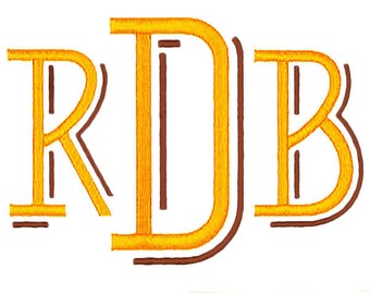 Modern Shadow Accents Embroidery Font Monogram Machine Embroidery Font Alphabet Letters INSTANT DOWNLOAD BX pes dst