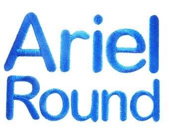 Ariel Round Machine Embroidery Font Alphabet Letters INSTANT DOWNLOAD Pes Dst