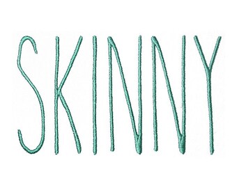 Eli Skinny Embroidery Font Monogram Alphabet Letters INSTANT DOWNLOAD BX pes dst
