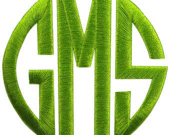 Circle Round Monogram Machine Embroidery Font Alphabet Letters INSTANT DOWNLOAD BX pes dst