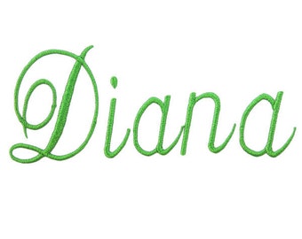 Diana Script Machine Embroidery Font Alphabet Letters INSTANT DOWNLOAD Pes Dst
