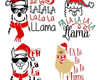 Download Christmas Llama Svg Etsy SVG Cut Files