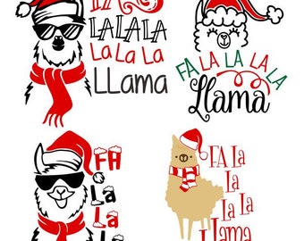 Download Christmas Llama Svg Etsy PSD Mockup Templates