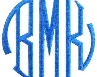 Round Tail Circle Monogram Machine Embroidery Font Alphabet Letters INSTANT DOWNLOAD pes dst BX