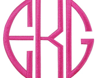 Circle Full Large Round Monogram Machine Embroidery Font Alphabet Letters INSTANT DOWNLOAD BX pes dst