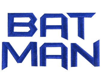 Batman Forever Machine Embroidery Font Alphabet Letters INSTANT DOWNLOAD Pes Dst