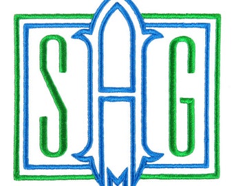 Square Embroidery Font Monogram Machine Embroidery Font Alphabet Letters INSTANT DOWNLOAD BX pes dst
