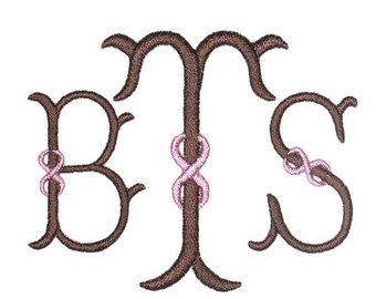 Ribbon Embroidery Font Monogram Machine Embroidery Font Alphabet Letters INSTANT DOWNLOAD BX pes dst