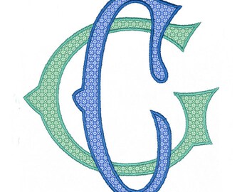 Raven Interlocking Applique Monogram Embroidery Font Alphabet Letters INSTANT DOWNLOAD BX pes dst