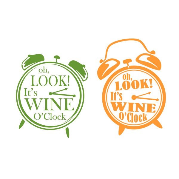 ok Look its Wine o'clock Monogram Frame Cuttable Design SVG PNG DXF &a...