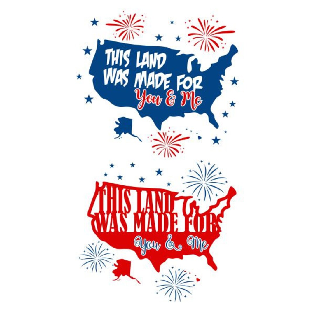 This Land Was Made for You and Me Usa United States Flag Etsy