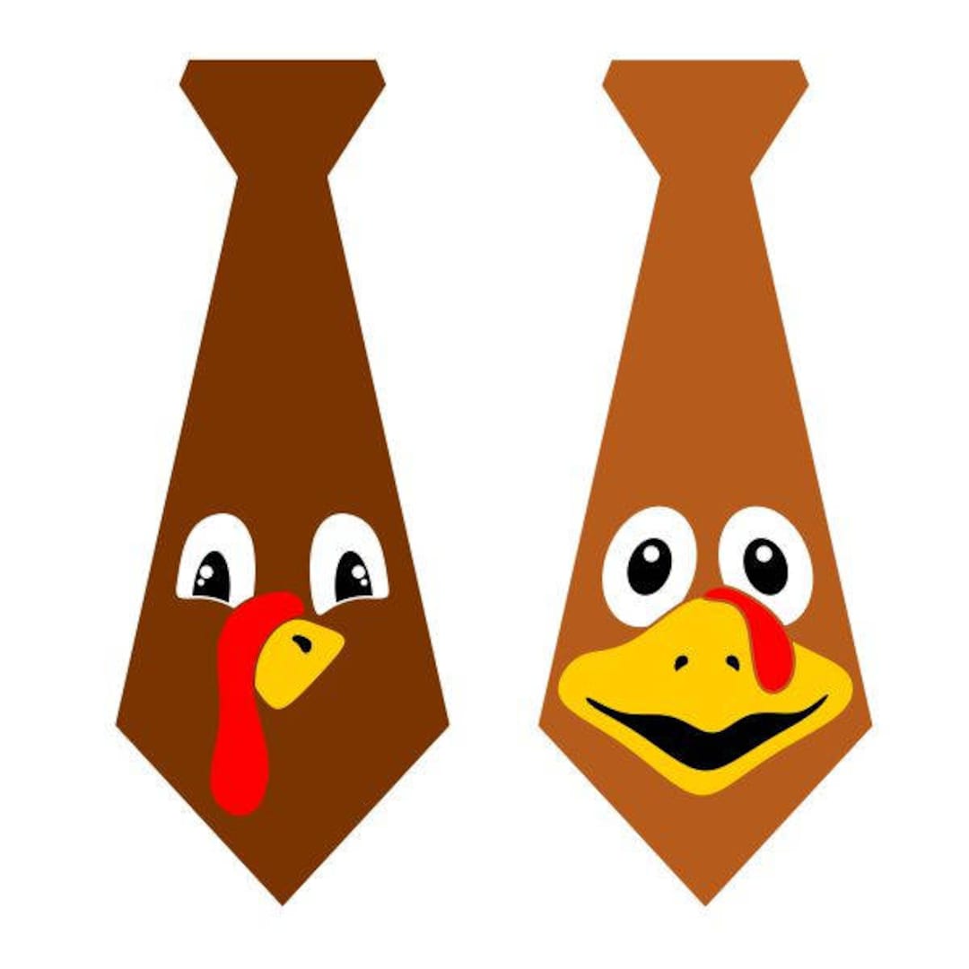 Cuttable Turkey Turkey Tie Cuttable Design Thanksgiving SVG PNG DXF & Eps Designs Cameo ...