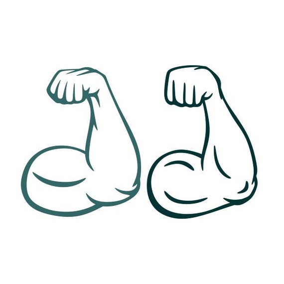 strong arm flex svg, eps, png, dxf, clipart for cricut and silhouette