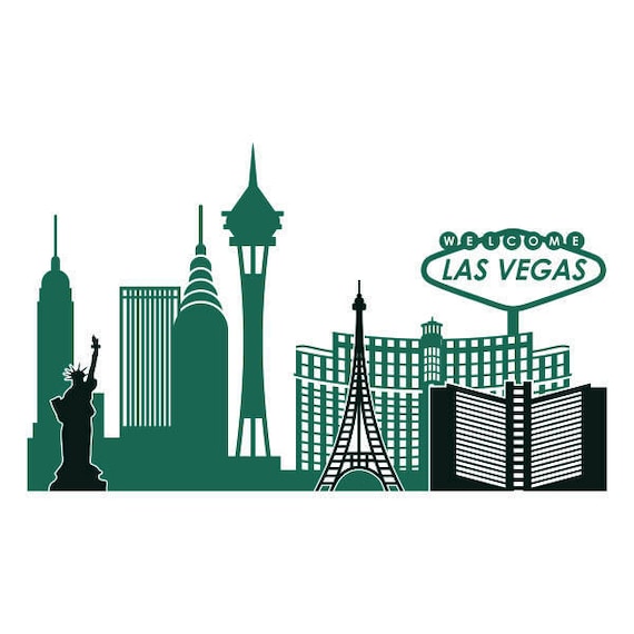 Skyline Las Vegas Lv Nevada City Landscape Cuttable Design Svg Etsy