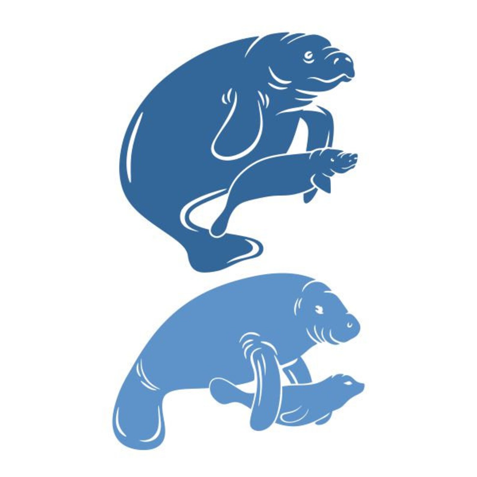 Manatee Florida Cuttable Design SVG PNG DXF & Eps Designs - Etsy