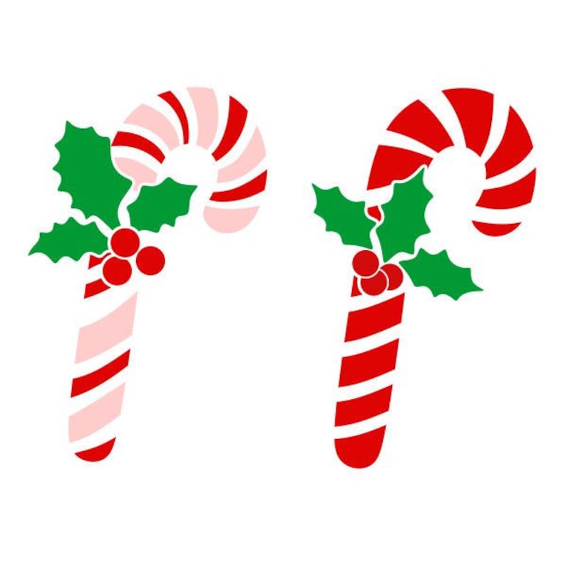 Candy Cane Christmas Cuttable Design SVG PNG DXF &amp; Eps Designs | Etsy