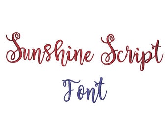 Sunshine Script Embroidery Font Monogram Machine Embroidery Font Alphabet Letters INSTANT DOWNLOAD BX pes dst