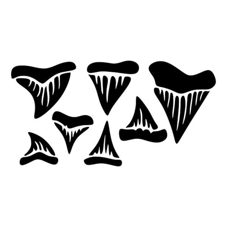 Shark Teeth Fish cuttable Design SVG PNG DXF & eps Designs | Etsy