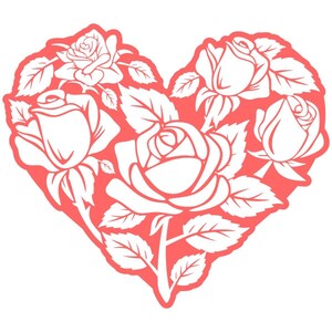 Heart Rose Pack Cuttable Design SVG PNG DXF & Eps Designs - Etsy