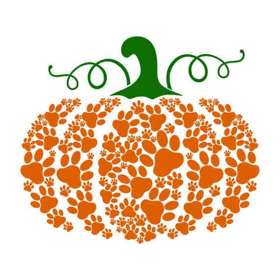 Download Pumpkin Paw Prints Dog Halloween Cuttable Design Svg Png Dxf Etsy PSD Mockup Templates