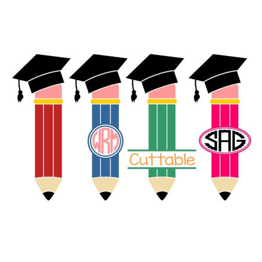 Pencil Back to School Cuttable Design SVG PNG DXF & Eps Designs Cameo ...