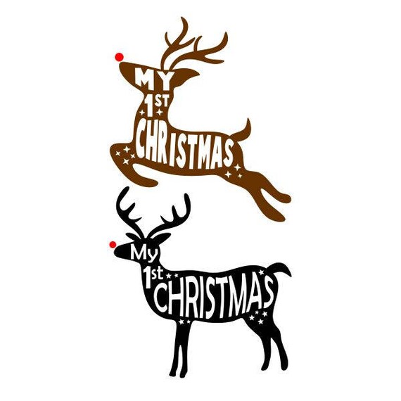 Download Newborn My 1st Baby Reindeer Deer Christmas Cuttable Design Etsy