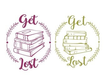 Get Lost Reading Books School Cuttable Design SVG PNG DXF & eps Designs Cameo File Silhouette