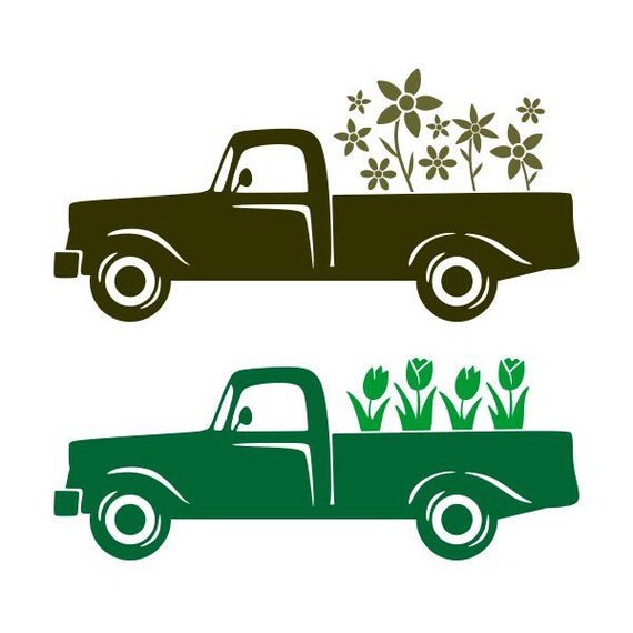 Download Flower Truck Cuttable Design Thanksgiving Svg Png Dxf Eps Etsy