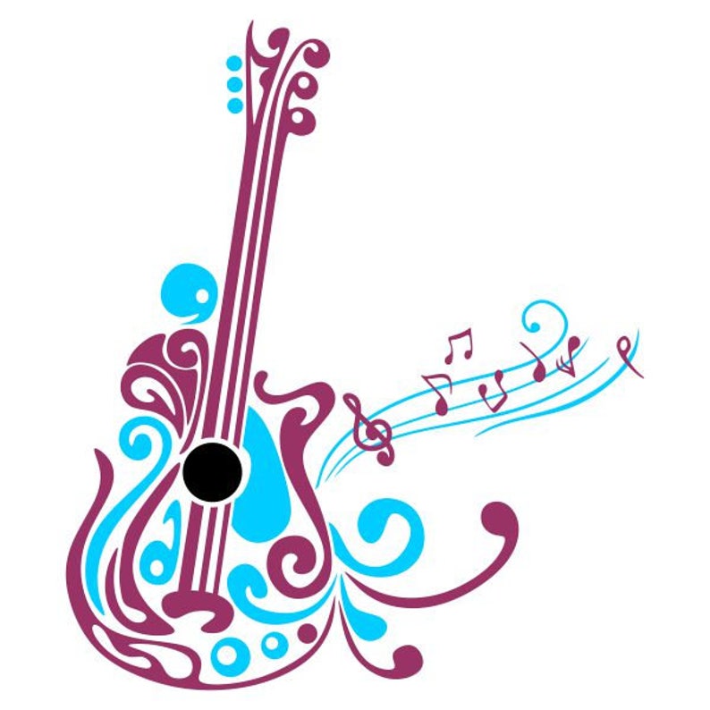 Download Music Guitar Notes Design SVG PNG DXF & eps Designs Cameo ...