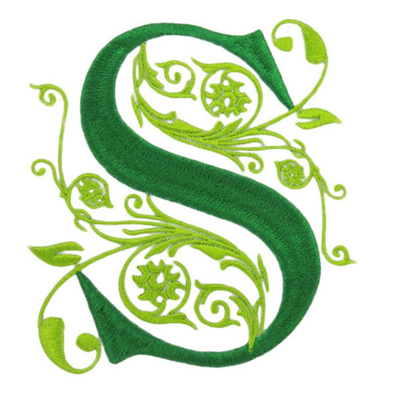 Regal Floral Machine Embroidery Font Alphabet Letters INSTANT Etsy