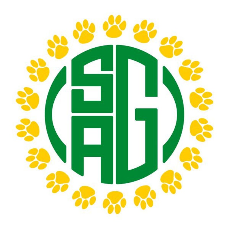 Free Free Paw Print Monogram Svg 234 SVG PNG EPS DXF File