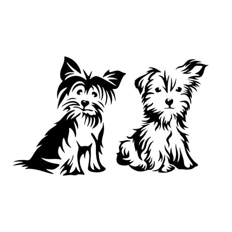 Dog Yorkie Yorkshire Terrier Cute Cuttable Design SVG PNG DXF - Etsy
