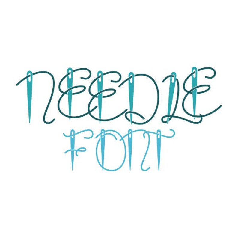 Embroidery Needle Thread Sewing Sew Alphabet Letters Monogram Etsy