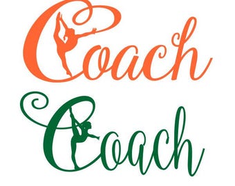 Gymnastic Coach Coach Cuttable Design SVG PNG DXF & eps Designs Cameo File Silhouette