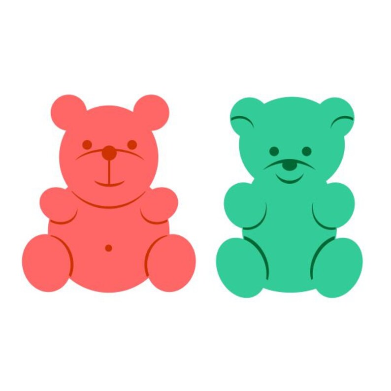 Bear Gummy candy Cuttable SVG PNG DXF & eps Designs Cameo File | Etsy