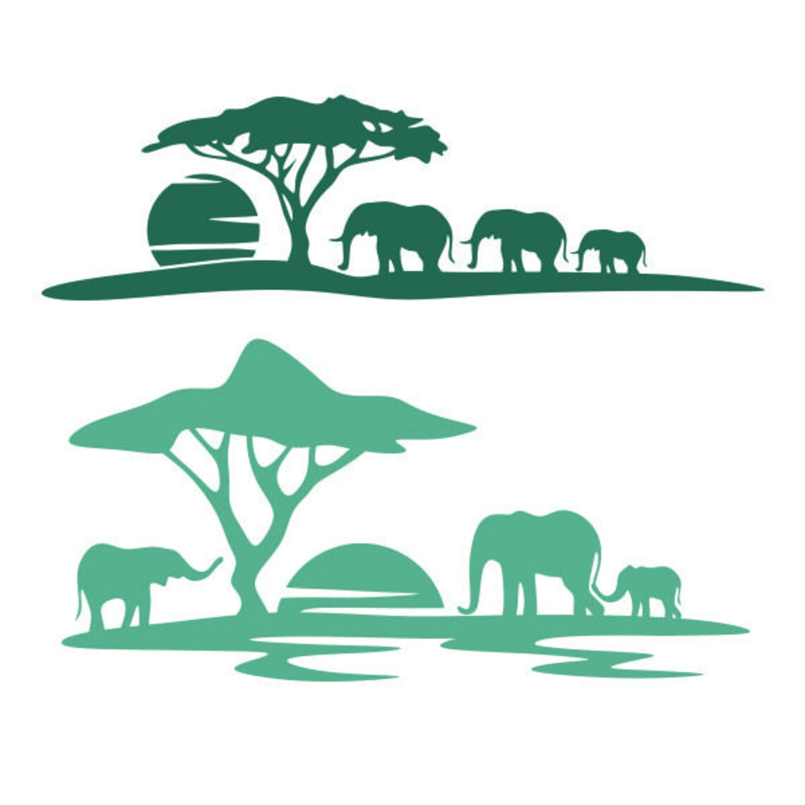 Elephant Africa Safari Cuttable Design SVG PNG DXF & Eps - Etsy