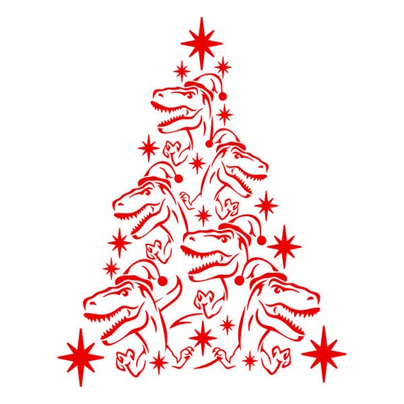 Download Dinosaur Tree Dino t-rex Christmas Cuttable Horse Design ...