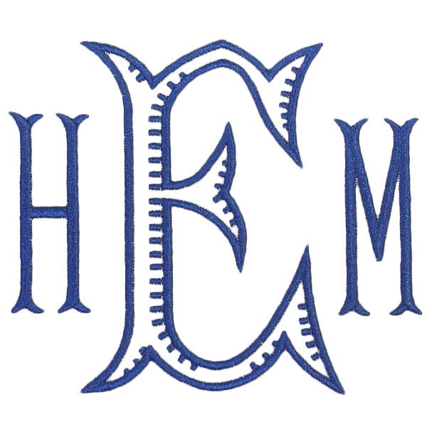 Ribbed Embroidery Font Monogram Machine Embroidery Font Alphabet Lett…